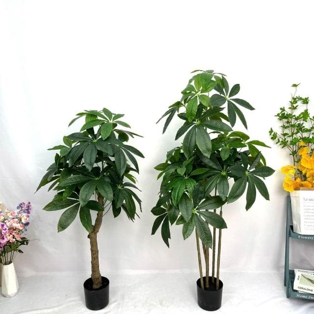 百信百貨 免運 假綠植仿真發財樹盆栽盆景 室內裝飾仿生植物 客廳大型落地擺件