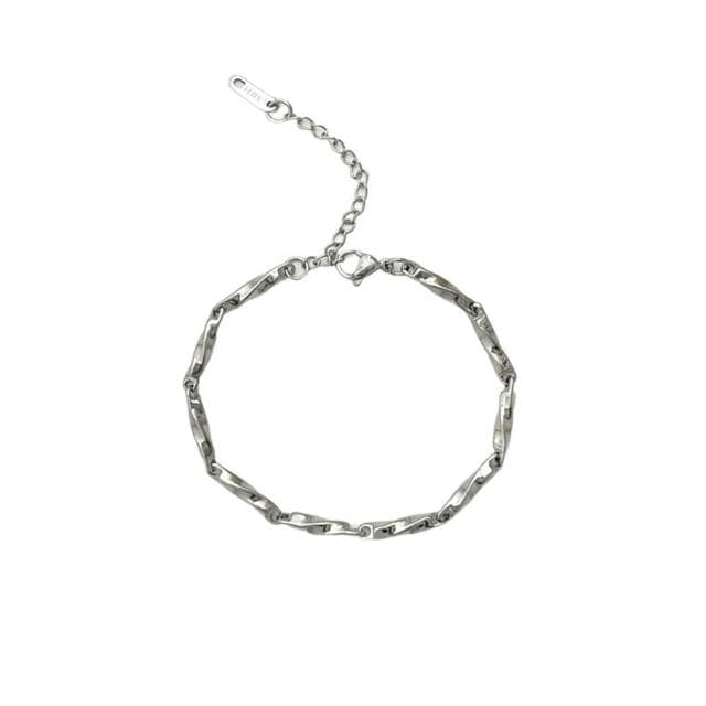 手鍊時尚新款個性莫比烏斯钛鋼手鏈ins網紅氣質設計情侶手飾手鏈時尚百搭手鏈手環手鐲可調整大小精緻甜美手鍊情侶手繩送禮禮物