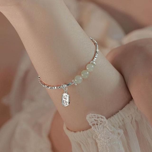 手鍊不規則碎銀幾兩手鏈女平安招財小眾設計高級感輕奢中式風手鏈時尚百搭手鏈手環手鐲可調整大小精緻甜美手鍊情侶手繩送禮禮物