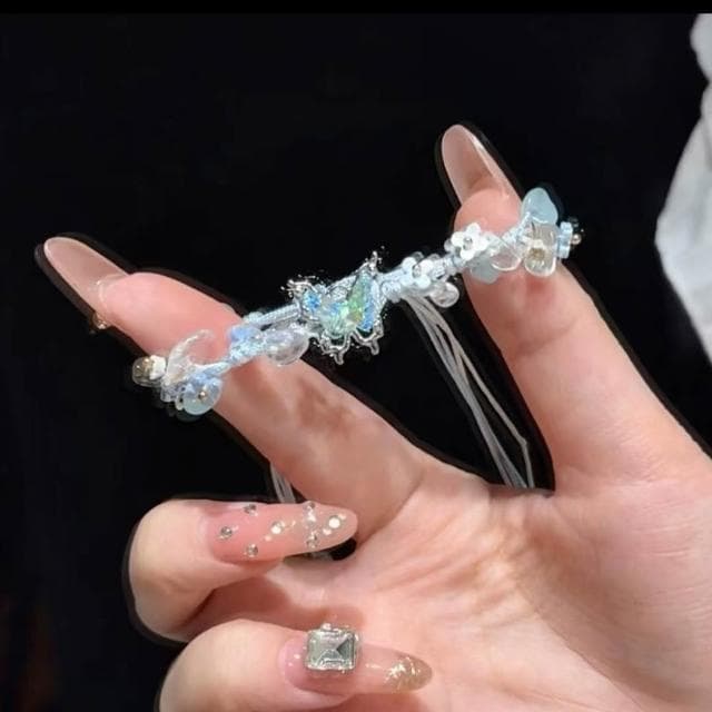 手鍊手工編織手繩蝴蝶新款手編手鏈蝴蝶編織手繩送閨蜜小眾設計手鏈時尚百搭手鏈手環手鐲可調整大小精緻甜美手鍊情侶手繩送禮禮物