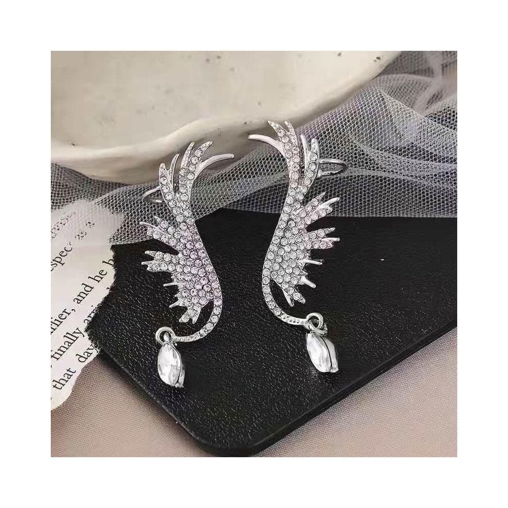 耳環新款天使之翼耳骨時尚氣質小眾設計感百搭高級感個性耳飾耳環耳釘耳飾女生耳環法式耳環流行百搭耳釘生日禮物貼耳耳環