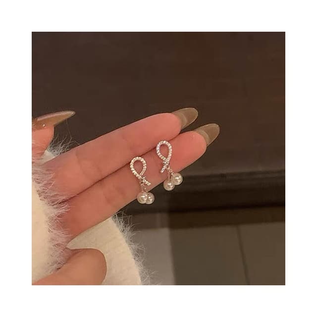 耳環不對稱愛心珍珠耳環女新款獨特耳釘輕奢氣質高級感耳飾富家千金耳環耳釘耳飾女生耳環法式耳環流行百搭耳釘生日禮物貼耳耳環