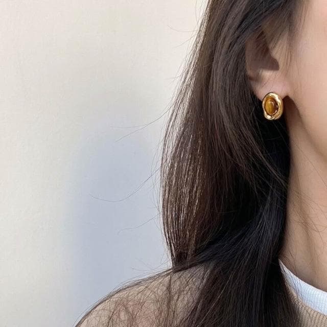 耳環女銀針美拉德幾何耳釘女新款氛圍感耳環耳飾秋冬百搭簡約耳環耳釘耳飾女生耳環法式耳環流行百搭耳釘生日禮物貼耳耳環