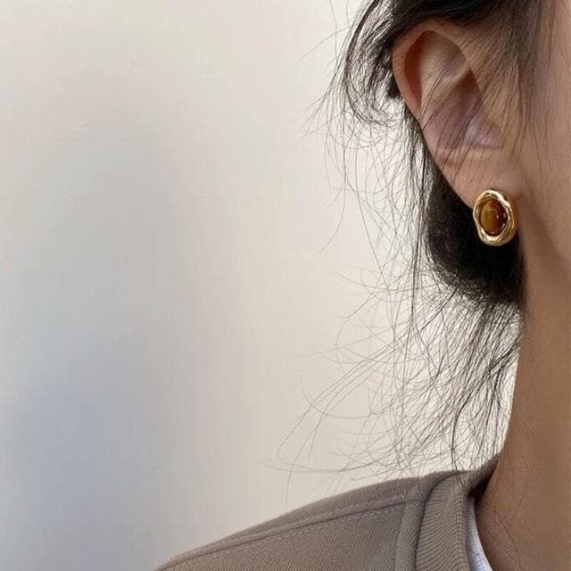 耳環女銀針美拉德幾何耳釘女新款氛圍感耳環耳飾秋冬百搭簡約耳環耳釘耳飾女生耳環法式耳環流行百搭耳釘生日禮物貼耳耳環