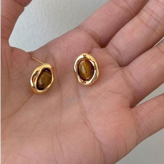 耳環女銀針美拉德幾何耳釘女新款氛圍感耳環耳飾秋冬百搭簡約耳環耳釘耳飾女生耳環法式耳環流行百搭耳釘生日禮物貼耳耳環