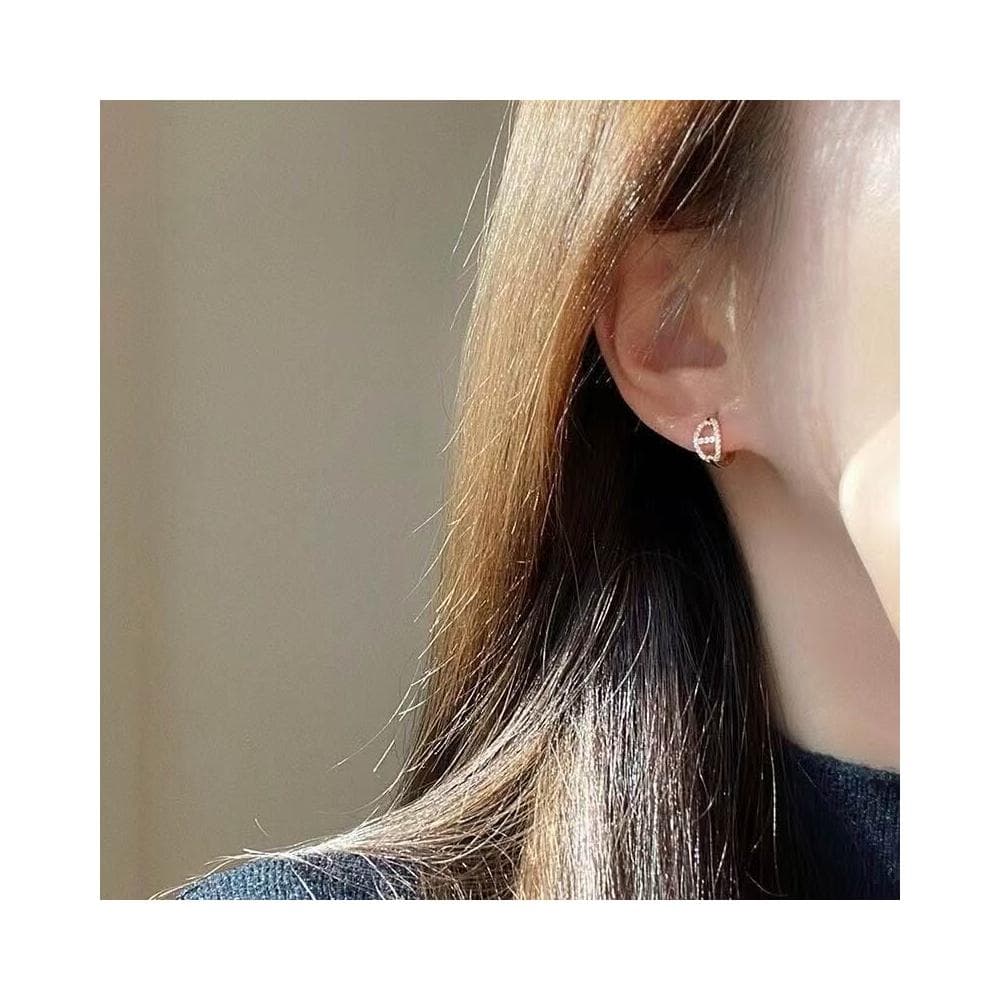 耳環S銀針豬鼻子耳環女精致高級感耳扣小眾設計耳飾 耳環耳釘耳飾女生耳環法式耳環流行百搭耳釘生日禮物貼耳耳環