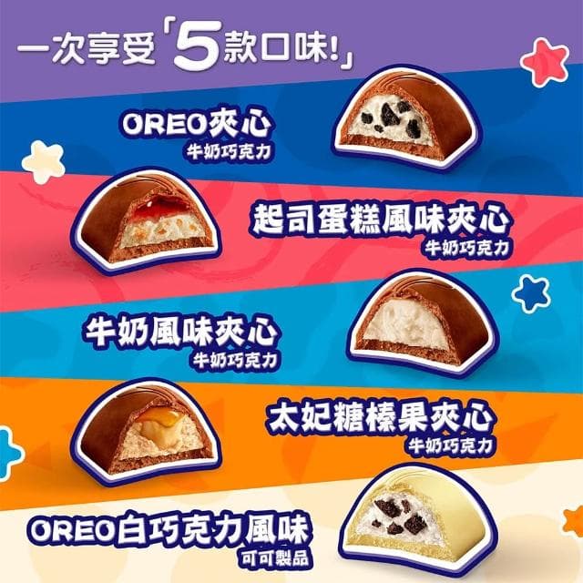 【OREO 奧利奧】可可綜合分享組 380公克/箱 Milka Favourites 牛奶巧克力