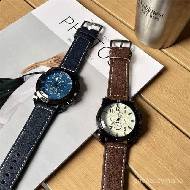 小李甄選  新款港風青少年學生手錶男款ins風高級感黑科技高級感手錶大錶盤