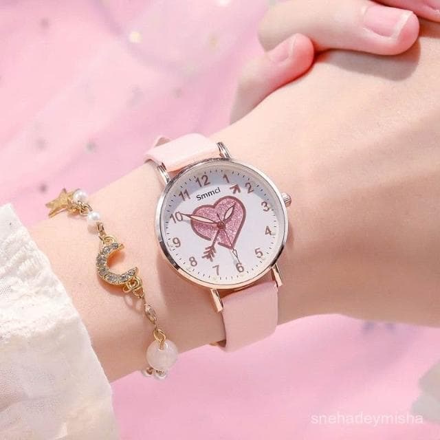 小李甄選  兒童手錶女ins風網紅小香風指針式學生高級時尚防水簡約夜光錶盤