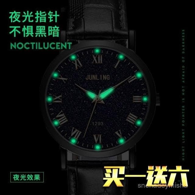 小李甄選  手錶男士超薄滿天星網帶學生百搭超強夜光電池防水高級感高檔石英