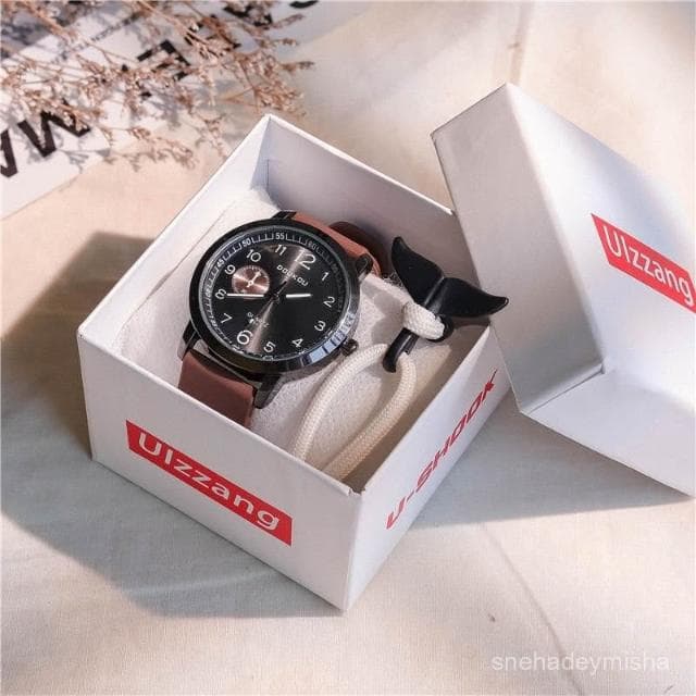 小李甄選  新款手錶男簡約輕奢硅膠帶學生手錶高級ins風時尚防水時尚石英錶