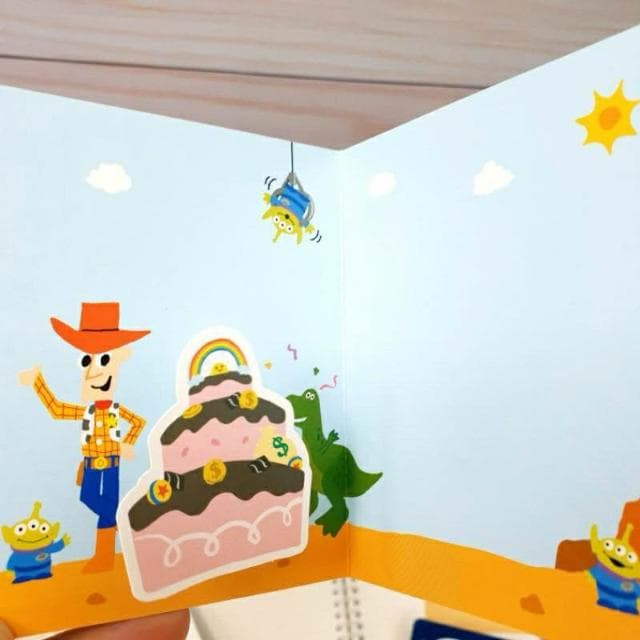 【Disney 迪士尼】迪士尼 立體卡片 立體小卡 玩具總動員 萬用卡 三眼怪 熊抱哥 感謝卡 心意卡片 禮物卡片 生日卡 胡迪 小卡