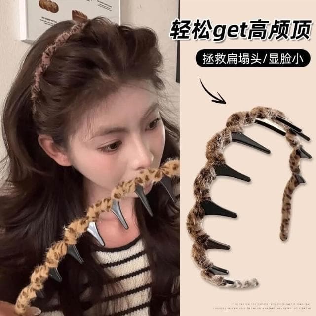 髮箍女頭箍波浪發箍秋冬發根蓬松神器高顱頂帶齒防滑洗臉頭箍碎發卡頭飾(七夕 情人節 生日 髮飾 頭飾 鯊魚夾 抓夾 禮物)