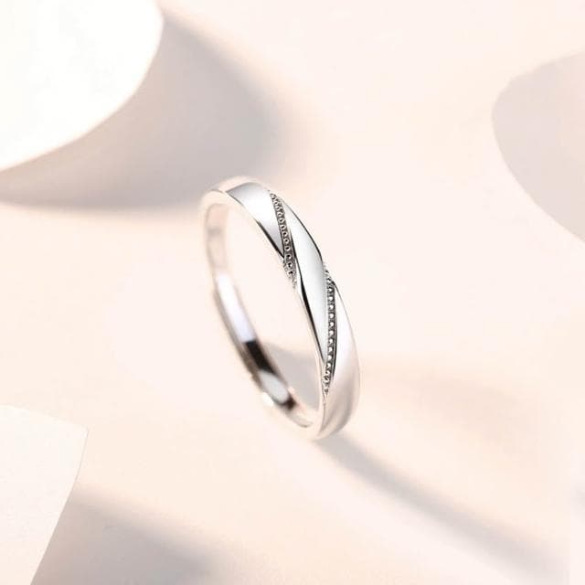 【Lydia】現貨 S925純銀可調節日韓新款一見鍾情情侶對戒-聖誕節送禮、情人節禮物、生日禮物#06142818