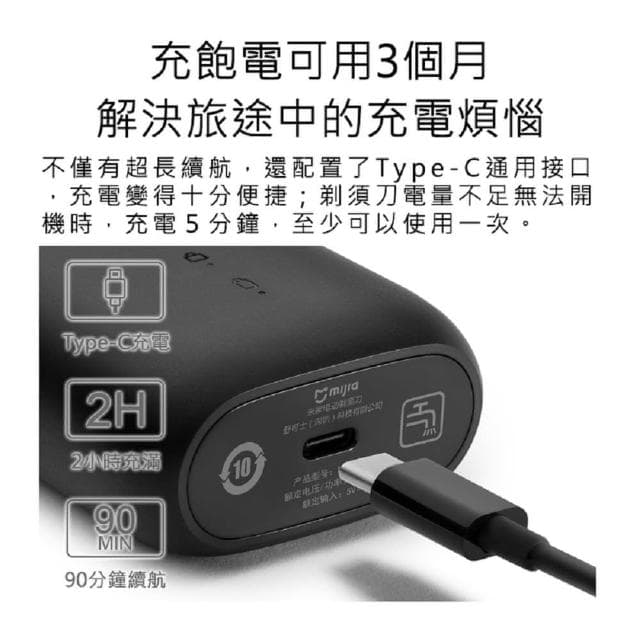 電動刮鬍刀 S100(旋轉雙刀頭 小米電動刮鬍刀 雙刀頭 双刀)