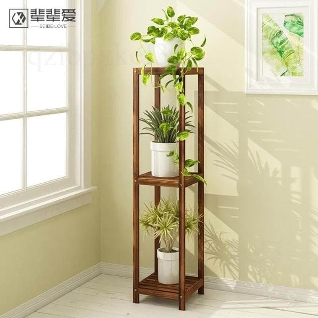 實木質花架 室內花架子 陽台置物架 多層收納架 落地小花台 綠蘿植物架 客廳盆栽架 雙層花卉架 多功