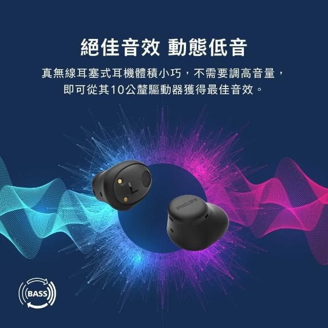 【Philips 飛利浦】睡眠舒適型AI通話 降噪 藍牙耳機 入耳式 無線耳機 TAT2149 藍芽 耳機 PLP013