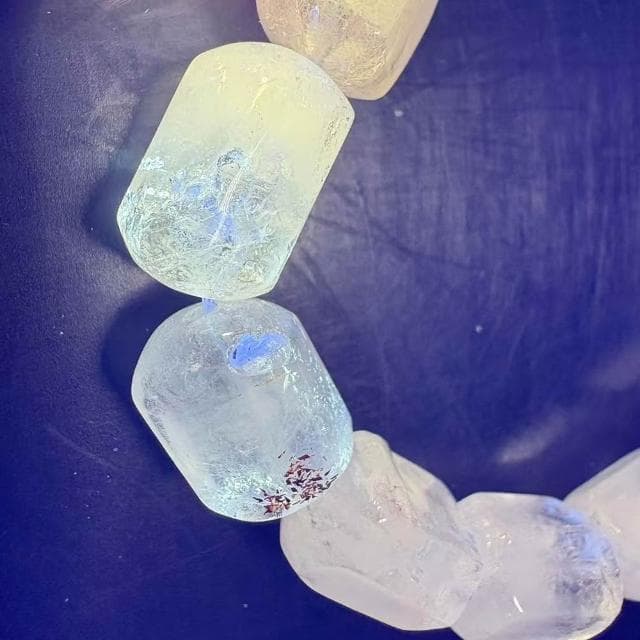 【Paiya 派亞】天然能量體8x11mm多油膽閃靈鑽桶珠手鏈手串