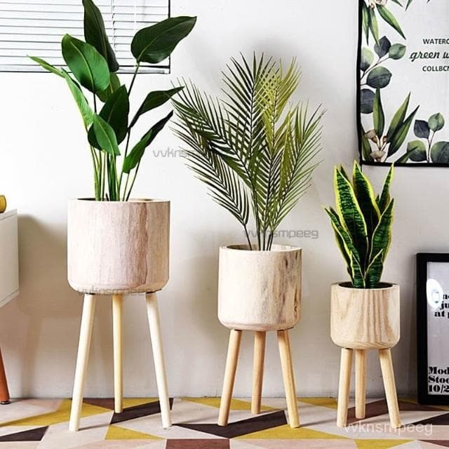 花盆 懶人花盆 大花盆 造型花盆 北歐木製花盆園藝花架植物架陽臺落地式盆栽架植物植物盆摘容器