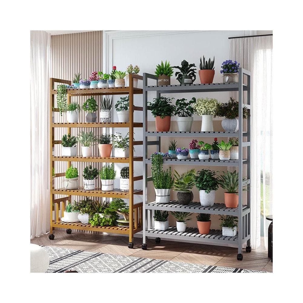 可移動花架陽臺帶滾輪落地戶外花架子花盆架大廳盆栽架客廳植物架