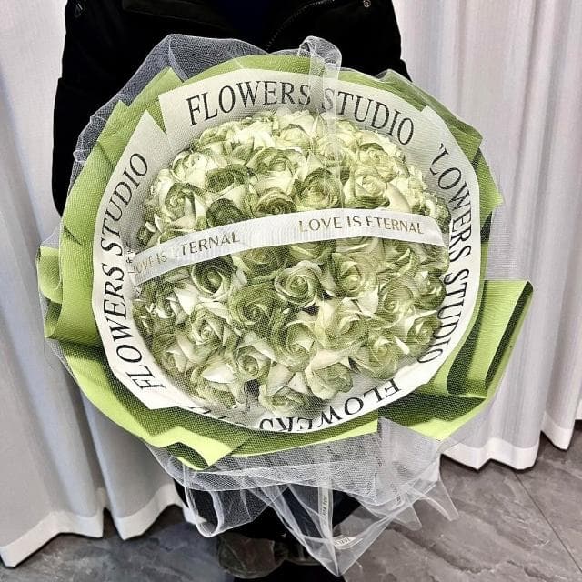 【望星願】碎冰藍玫瑰花大束成品 情人節 送老婆 女友 閨蜜 生日禮物 超大束成品玫瑰乾花 花束永生花 告白求婚花束