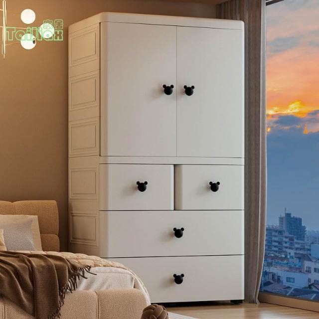 💥70cm加厚寶寶衣櫃 嬰兒收納櫃 簡易兒童衣櫥 衣服整理儲物櫃 抽屜櫃 置物櫃 儲物櫃 五斗櫃 層櫃 收納櫃 雜物櫃