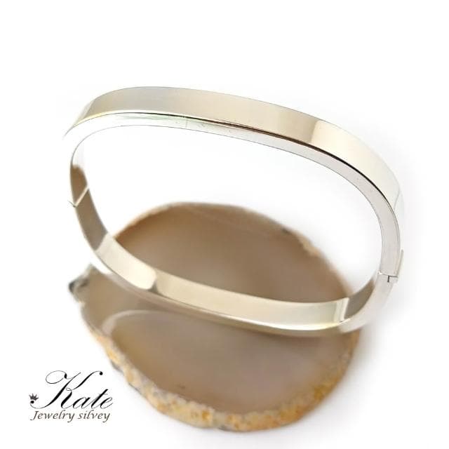 【KATE】銀飾 7mm極簡方框純銀手環 光面手環 個性手環 都會時尚感 休閒風手環 生日禮物 情人禮物