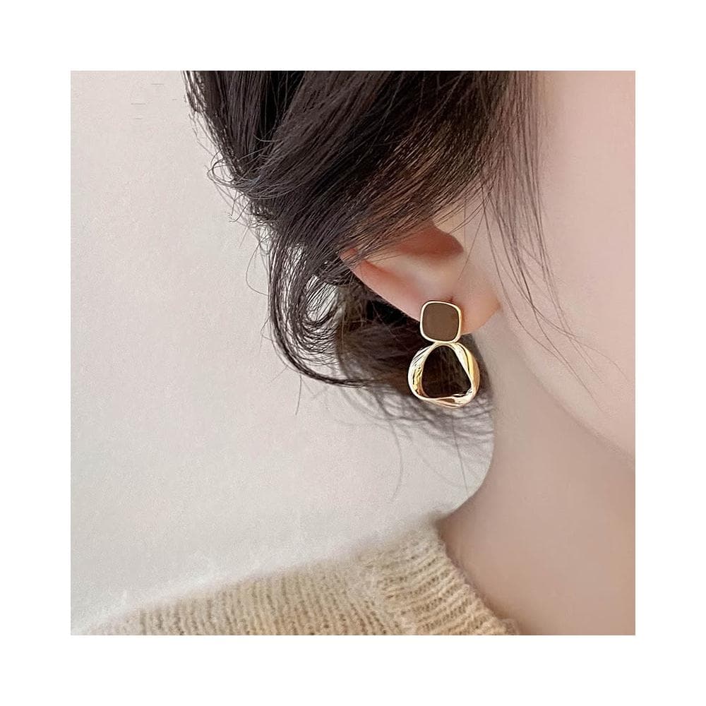🎗飾間首飾鋪 美拉德耳環女小眾設計感高級耳環金屬感三角耳環耳飾