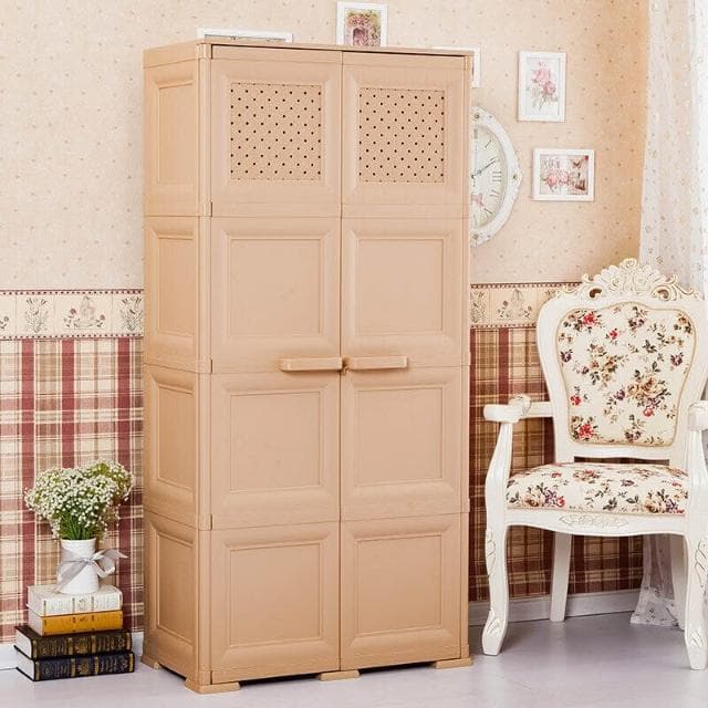 雙開門式收納櫃兒童衣櫃寶寶儲物櫃嬰兒整理櫃塑料抽屜大衣櫥 df6