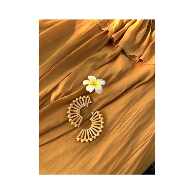 🎗飾間首飾鋪 扇形誇張度假風耳環夏季海邊沙灘波西米亞耳飾耳環