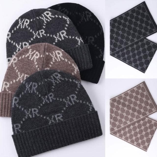 【米蘭精品】現貨+預購 頂級100%羊毛圍巾圍脖秋冬季加絨厚磅保暖針織圍巾休閒-針織冷帽套裝男女配件74mi6