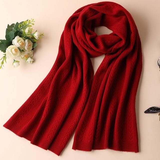 【米蘭精品】現貨+預購 頂級100%羊毛圍巾圍脖秋冬季加絨厚磅保暖針織圍巾休閒-復古甜美男女配件74mi12