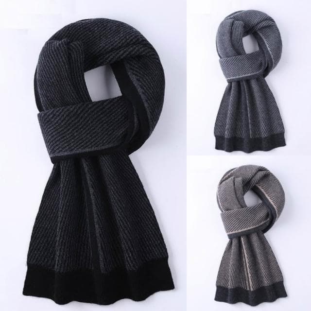 【米蘭精品】現貨+預購 頂級100%羊毛圍巾圍脖秋冬季加絨厚磅保暖針織圍巾休閒-韓版百搭針織男女配件74mi17