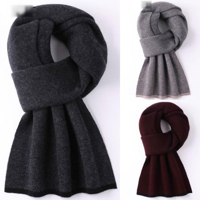 【米蘭精品】現貨+預購 頂級100%羊毛圍巾圍脖秋冬季加絨厚磅保暖針織圍巾休閒-時尚穿搭加厚男女配件74mi19