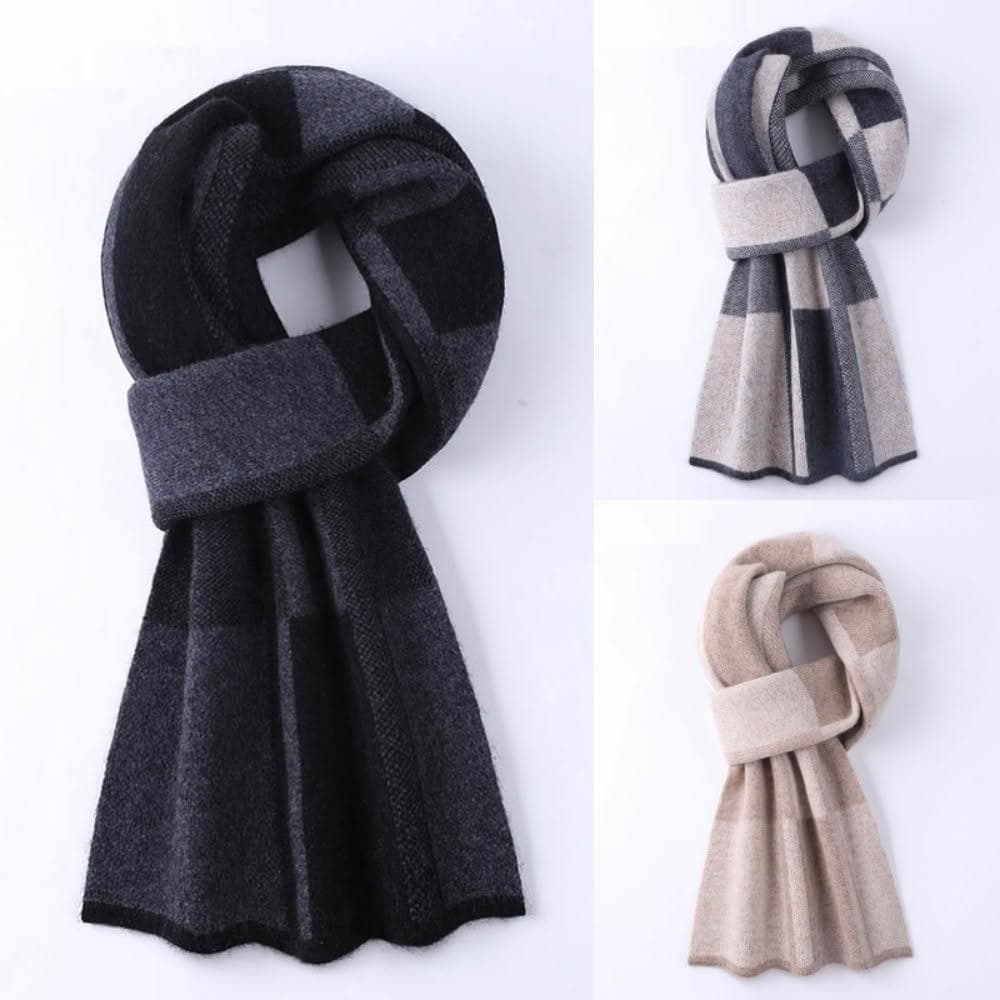 【米蘭精品】現貨+預購 頂級羊毛圍巾羊絨圍脖秋冬季加絨厚磅保暖針織圍巾休閒-羊毛圍巾格子男女配件74mi44