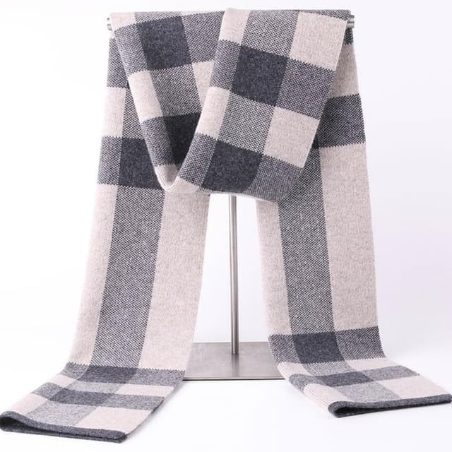 【米蘭精品】現貨+預購 頂級羊毛圍巾羊絨圍脖秋冬季加絨厚磅保暖針織圍巾休閒-新款格紋百搭男女配件74mi46