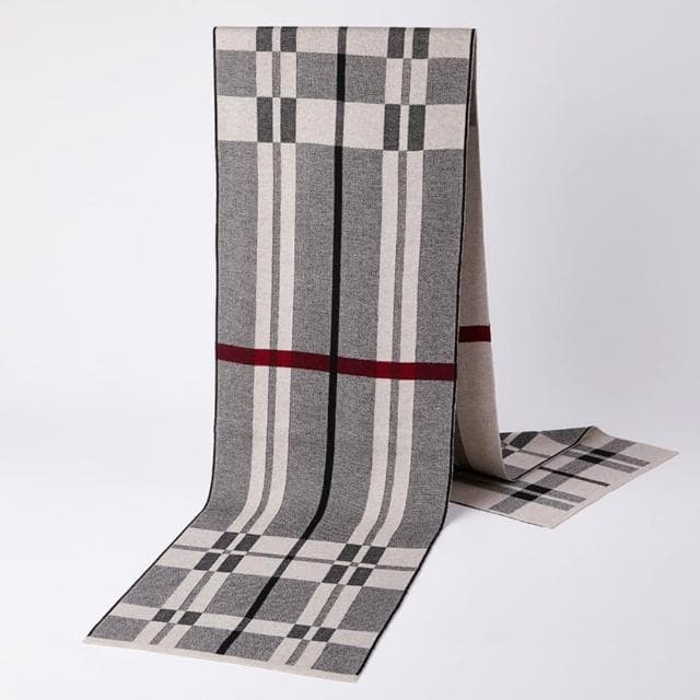 【米蘭精品】現貨+預購 頂級羊毛圍巾羊絨圍脖秋冬季加絨厚磅保暖針織圍巾休閒-格紋圍巾時尚男女配件74mi62