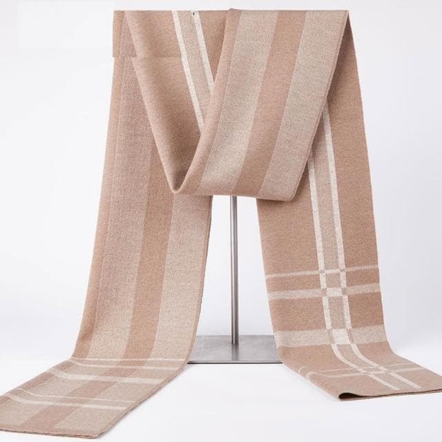 【米蘭精品】現貨+預購 頂級羊毛圍巾羊絨圍脖秋冬季加絨厚磅保暖針織圍巾休閒-經典格紋男冬男女配件74mi63