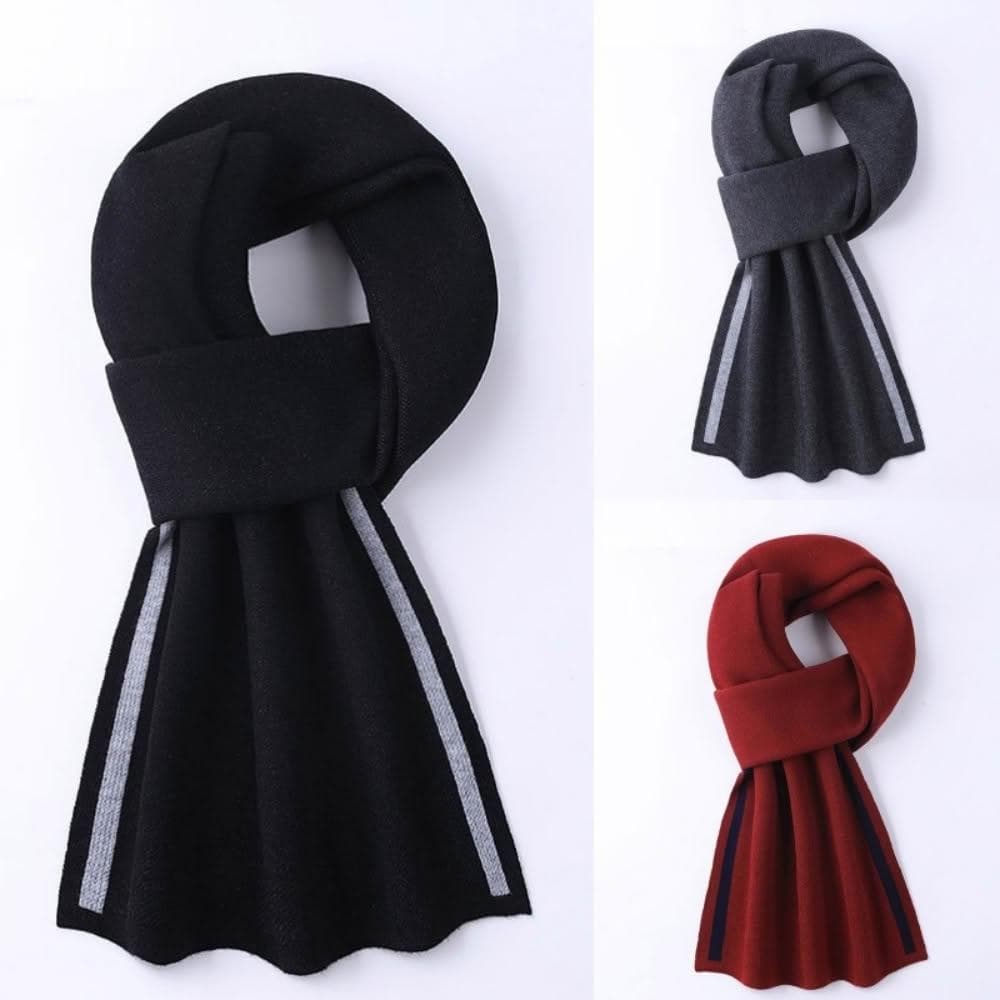 【米蘭精品】現貨+預購 頂級羊毛圍巾羊絨圍脖秋冬季加絨厚磅保暖針織圍巾休閒-男格紋圍巾男女配件74mi69