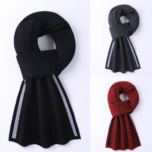 【米蘭精品】現貨+預購 頂級羊毛圍巾羊絨圍脖秋冬季加絨厚磅保暖針織圍巾休閒-男格紋圍巾男女配件74mi69