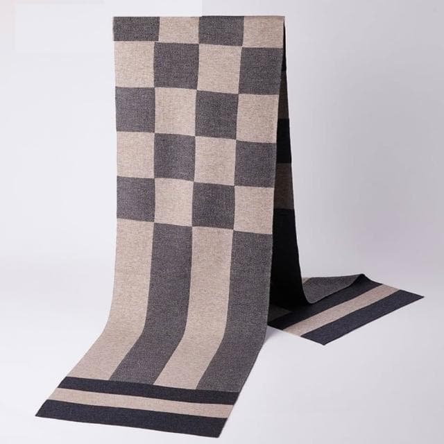 【米蘭精品】現貨+預購 頂級羊毛圍巾羊絨圍脖秋冬季加絨厚磅保暖針織圍巾休閒-格紋圍巾時尚男女配件74mi81