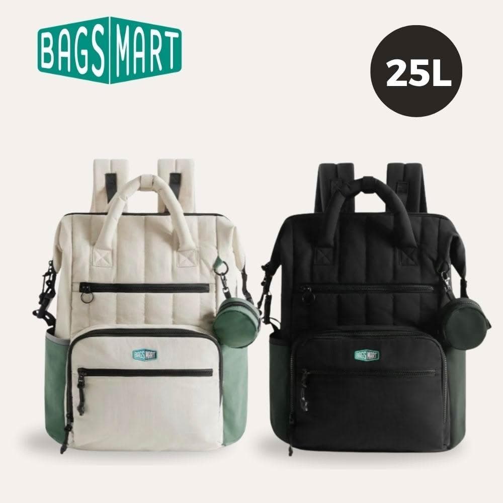官方授權【美國Bagsmart】多功能育兒包 25L 媽媽包 後背包 輕巧容量 多隔層 育嬰用品 尿布墊 防水衣物袋
