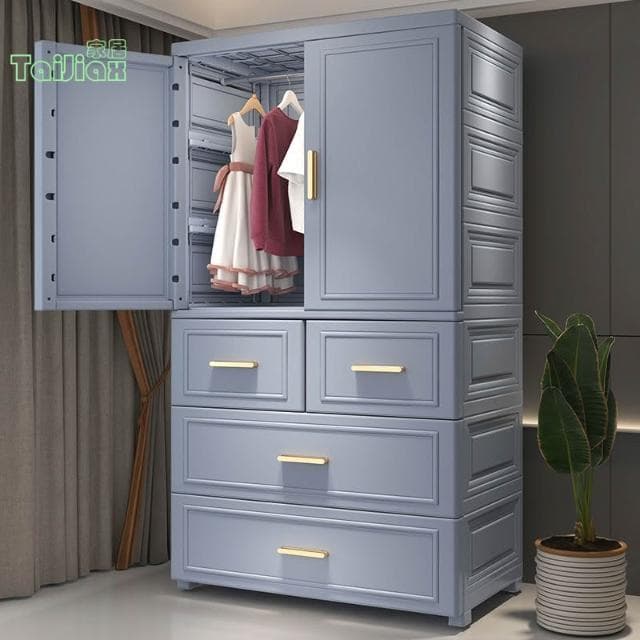 💕💥兒童簡易衣櫃 加厚塑膠衣櫃 寶寶衣服收納櫃 嬰兒小衣櫃 儲物櫃 儲物櫃 雜物櫃收納櫃 置物櫃 展示櫃 抽屜櫃