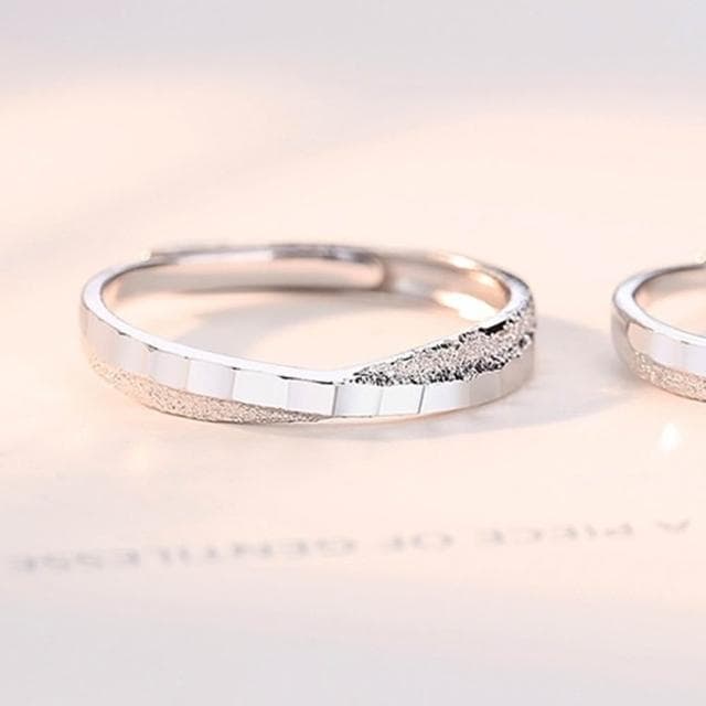【巴黎精品】現貨+預購 頂級925純銀戒指婚戒女鑽戒開口戒情侶對戒尾戒情人節禮物-簡約磨砂男女飾品a1li82