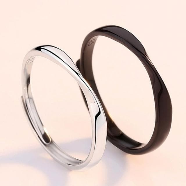 【巴黎精品】現貨+預購 頂級925純銀戒指婚戒女鑽戒開口戒情侶對戒尾戒情人節禮物-簡約黑白男女飾品a1li25