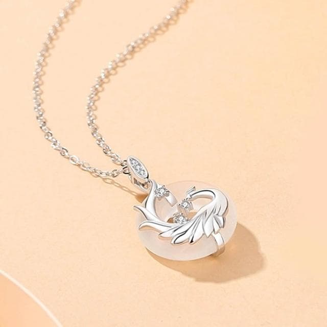 【巴黎精品】現貨+預購 頂級925純銀項鍊女項鍊項鏈鎖骨鍊情人節禮物情侶對鍊-龍鳳平安扣男女飾品a1li7