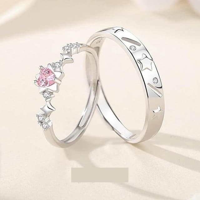 【巴黎精品】現貨+預購 頂級925純銀戒指婚戒女鑽戒開口戒子情侶對戒尾戒情人節禮物-小星星男女飾品a1li3