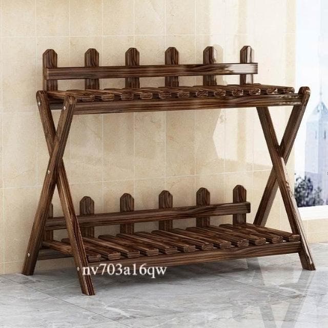 实木多层花架 阳台客厅室内落地式多肉绿萝植物花盆摆放层架 置物架 花架 盆栽架 陽台花架 園藝花架