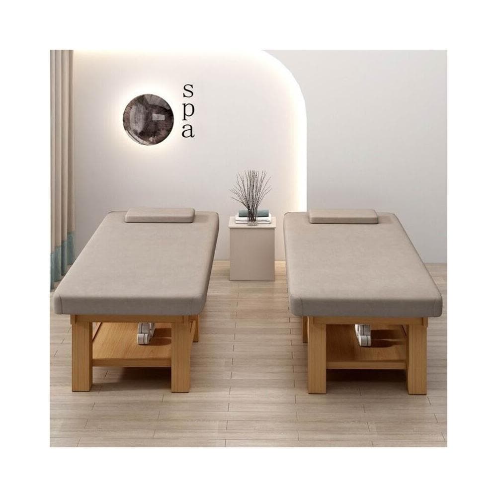 幕辭家居 美容院專用美容床實木推拿床中醫正理療床帶洞按摩床紋繡采耳spa dc5