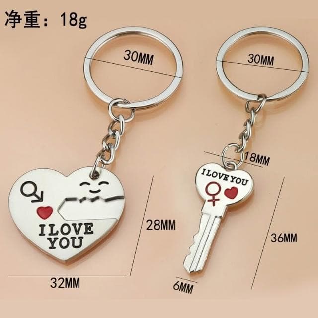 廢物專賣店 情侶貓鑰匙圈 愛心鑰匙圈 情侶吊飾 情人節禮物 生日禮物 貓咪鑰匙扣 男女吊飾 交換禮物 黑白貓情侶